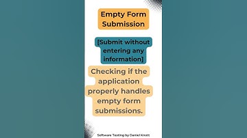 Empty Form Submission | Test Data
