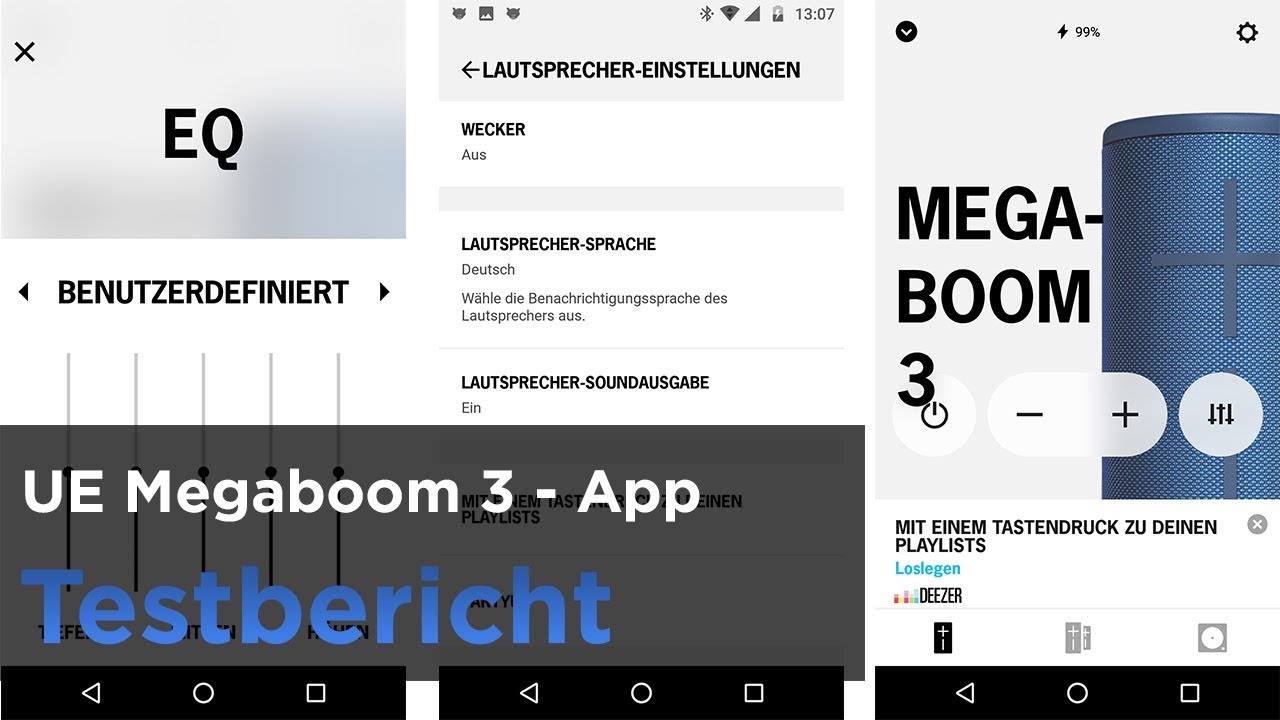 UE Megaboom 3 BluetoothLautsprecher Die App YouTube