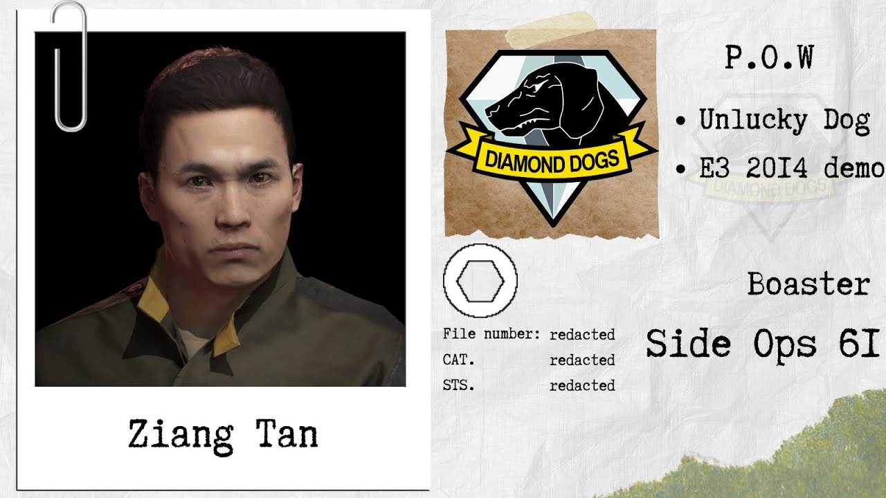 MGSV Unique Staff 127: Ziang Tan a.k.a Unlucky Dog