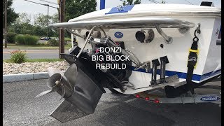DONZI CLASSIC 22 BIG BLOCK ENGINE REBUILD 500 HP BLUE MOTOR PRICE TURNER