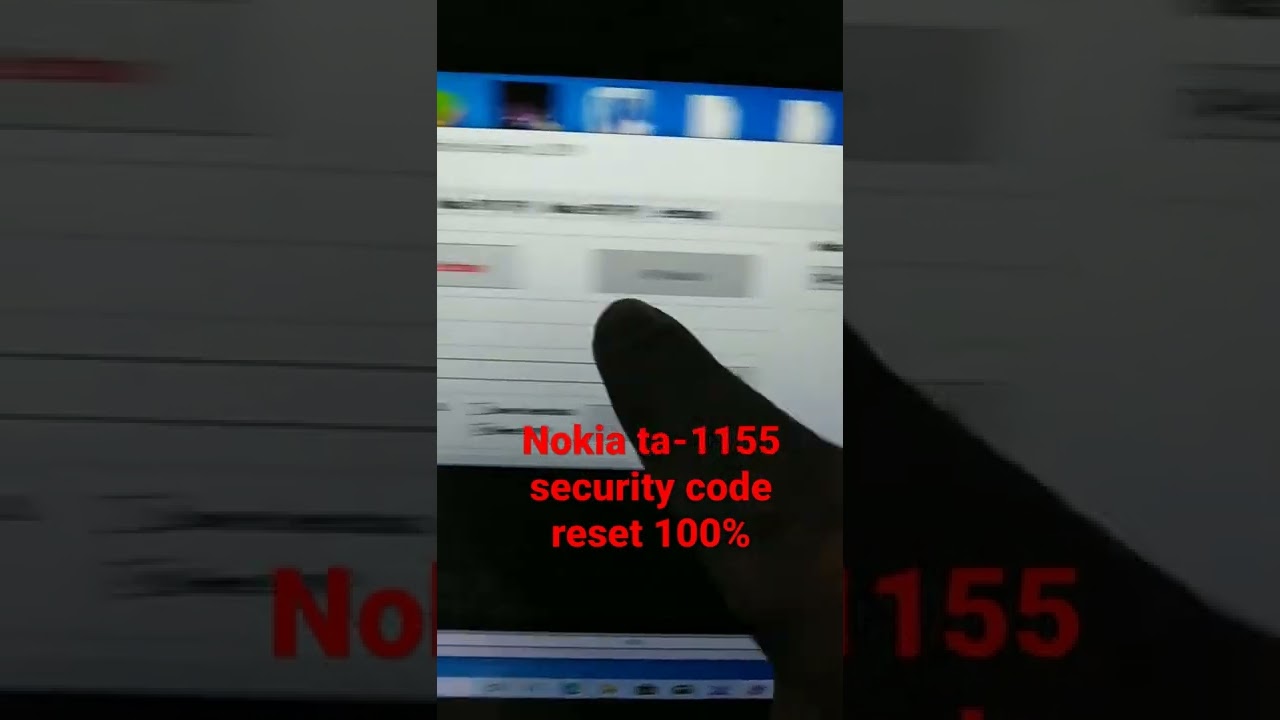 nokia ta-1155 security code reset