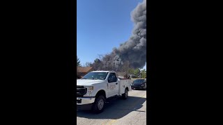 Video of Walmart distribution center fire from ProSource Restoration