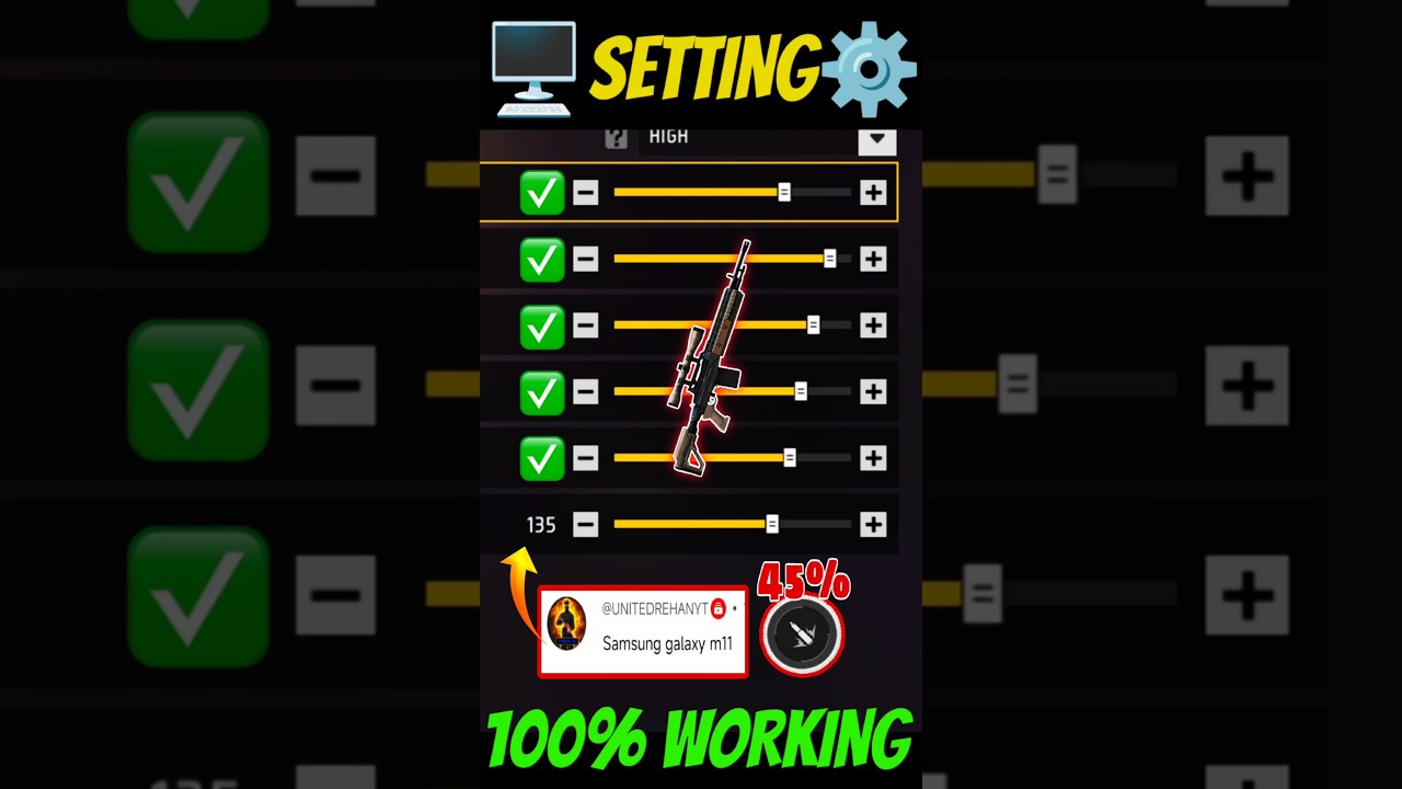 New Settings ⚙️| Samsung Galaxy M11 📲 Sensi + Dpi || 2025 Free Fire ⚡ Highlights