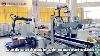 WIN-WIN PACK Automatic Packaging Line with Carton Erecting, Sealing, Strapping and Cobot Palletizing Net Worth