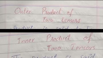 Inner and outer product of tensors //#shorts