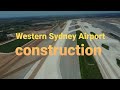 New Western Sydney Airport construction progress.     December 2021