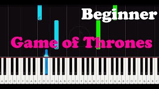 Game of Thrones Easy Piano
