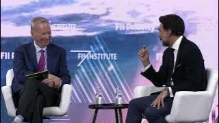 PIF Gov. & Chairman of FII Institute & Aramco, Yasir Al-Rumayyan Speaks with Dr. Eric Schmidt KBE
