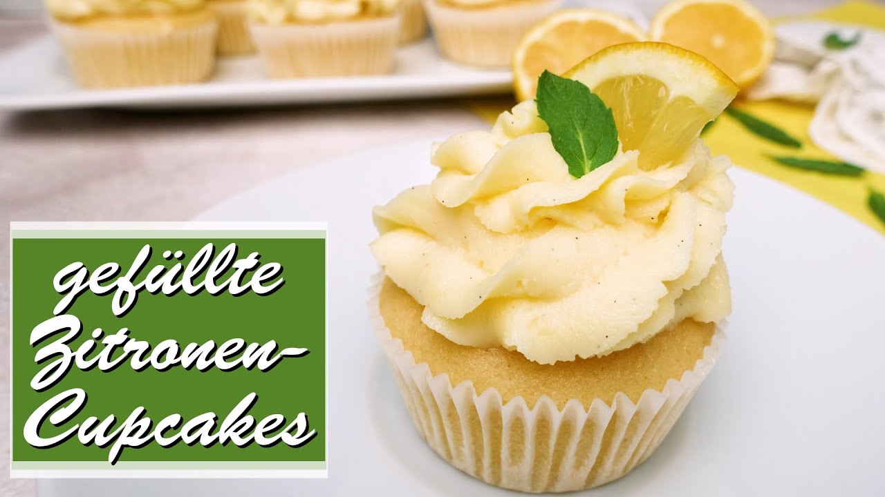 Zitronen Cupcakes mit Lemon Curd gefüllt | super saftig und fluffig