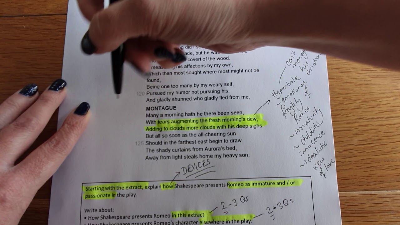 Year 10 Romeo & Juliet Assessment Guidance What is the method for