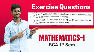 Find First Term, Common Difference, and Sum of Terms | Exercise-3(A) Q.N;2 | Sequences and Series |