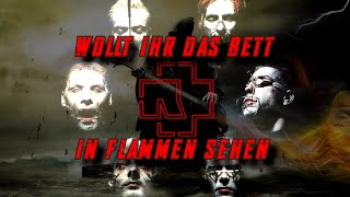 Video thumbnail of "Rammstein Wollt Ihr Das Bett In Flammen Sehen ? Guitar Backing track with tab"