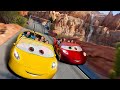 New radiator springs racers  4k 60fps  slot car racing attraction  california adventure