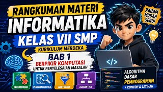 RANGKUMAN MATERI INFORMATIKA KELAS 7 SMP | Bab 1 Berpikir Komputasi untuk Penyelesaian Masalah RANGKUMAN MATERI INFORMATIKA KELAS 7 SMP | Bab 1 Berpikir Komputasi untuk Penyelesaian Masalah