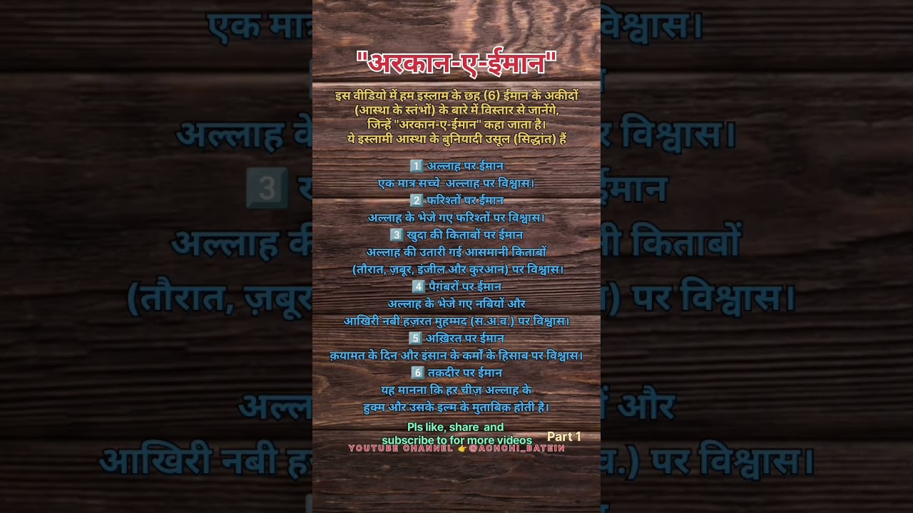 Arkane Imaan (Part - 1/7) 