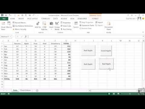 18 11 Use Of Worksheet Buttons To Trigger Macros