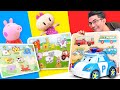 Robocar Poli Peppa Pig Ve Bebe çeşitli Puzzle Ve Yapboz Yapıyorlar Çocuklar Için Eğitici Video