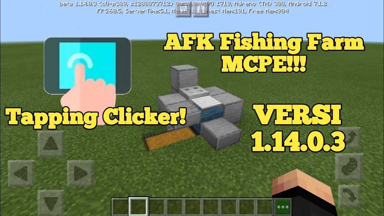 AFK FISHING FARM MCPE SIMPLE!! (MCPE BETA) YouTube