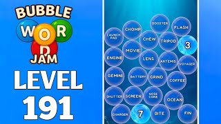 Bubble Word Jam Level 191 Full Walkthrough Solution