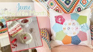 June Quilty and Stitchy Pillow of the Month (Beginner Friendly!)