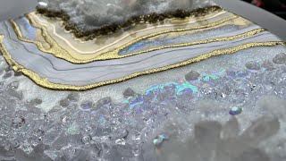 73. Resin Geode - Opal inspired