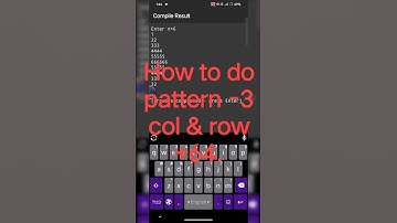 #How to do pattern-3 col&row +64. 2024.#mobile#program #shorts#viralvideo #python#videos #viralshor.