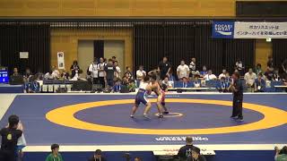2019年IH レスリング 男子 125kg級 1回戦 秋山真人 （磯子工業 神奈川） VS 藤田匠賢 （鳥栖工業 佐賀）