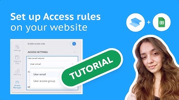 How to set up Access rules with SpreadSimple