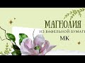 Магнолия из вафельной бумаги МК/Wafer Paper Magnolia 🌸