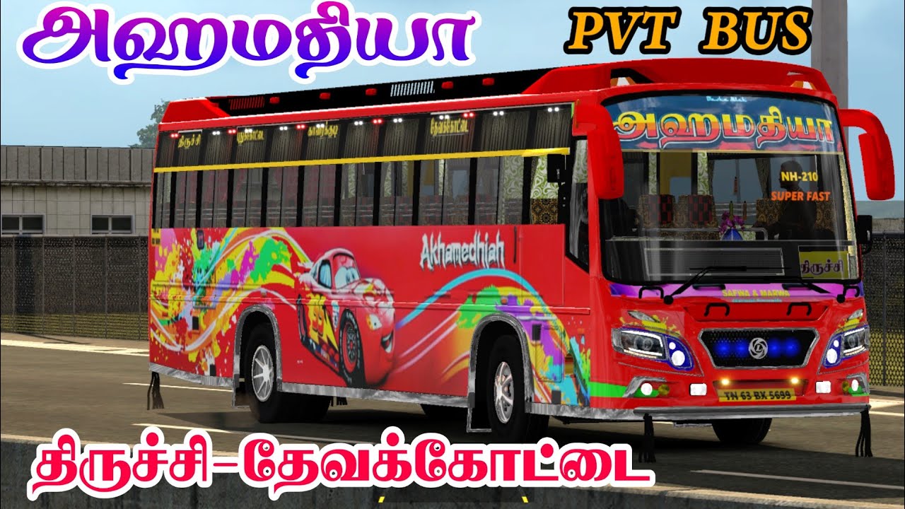 🤩🎀💯TN PRIVATE BUS AKHAMEDHIAH😍🎀|💯DRIVING ON ETS2 GAME PLAY☺|SP GAMING🥰