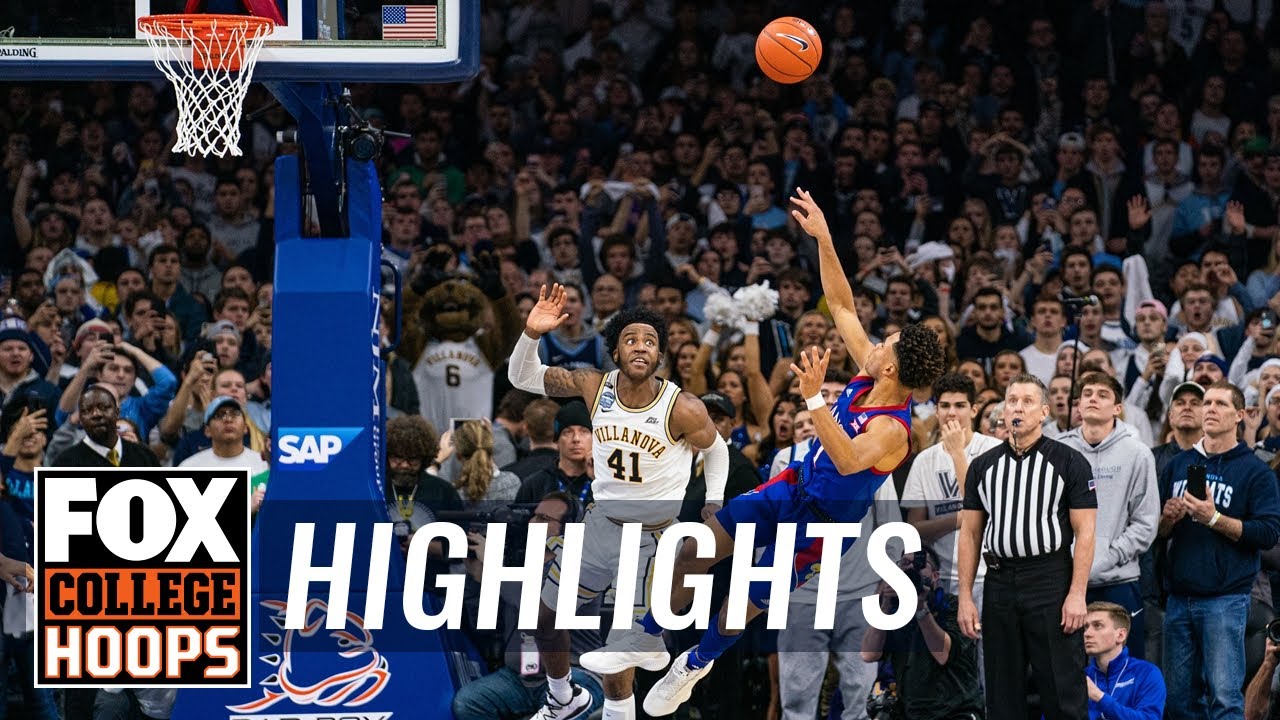 No. 1 Kansas rims out at the buzzer, No. 18 Villanova holds on 56-55 | FOX COLLEGE HOOPS HIGHLIGHTS