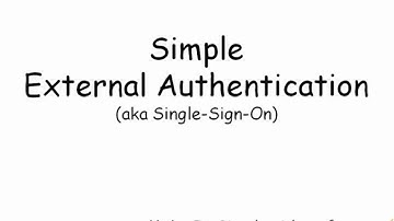 External Authentication - Simply