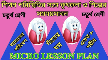 শিখন পরিস্থিতির সঙ্গে কৃৎকলা ও শিল্পের সমন্বয়সাধন দক্ষতা /d.el.ed evs micro lesson plan/দাঁতের যত্ন