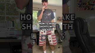 Making Quilted Shorts for 4th Of July USA World cup #sewing #fashion #thriftflip #upcycling #usa