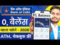 Open a Zero Balance Bank of India Account Online