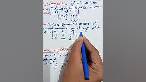 Idempotent matrix .Nilpotent matrix  Symmetric matrix and skew symmetric matrix with examples.#STB