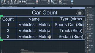 AutoCAD Data Extraction - Table count