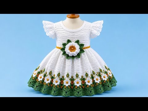🇵🇰Jashn-e-Azadi Special Crochet Baby Frock | Handmade Independence Day Dress | Easy Crochet Tutorial