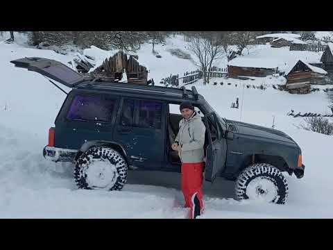 jeep cherokee xj 4.0 and  pajero 2 snow offroad on kakhisi lake - კახისის ტბა 06.02.22