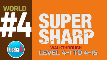 Super Sharp - World 4 Walkthrough - Level 4-1 to 4-15 (All Stars)