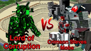 Minecraft |Mobs Battle| Lord of Corruption (FRV Tools)VS Crimson Steve's more mobs