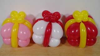 プレゼントバルーンの作り方（バルーンアート）　present balloon (balloon twisting)