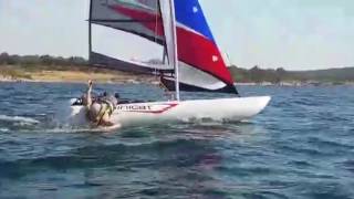 Minicat 420 sailing fun Croatia