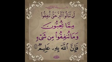 سورة آل عمران الآية ( 92 )