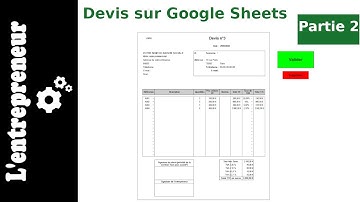#2 Automatiser vos devis avec Google Sheets : formules et macros