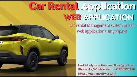 car rental Management system project web application using asp.net college project