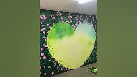 Vẽ tranh tường trái tim hoa hồng 3D ở Long Biên, Hà Nội – Vẽ tranh tường Hà Nội rẻ đẹp 0799110022