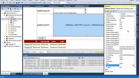ASP.NET WEB SİTESİ CK EDITOR 