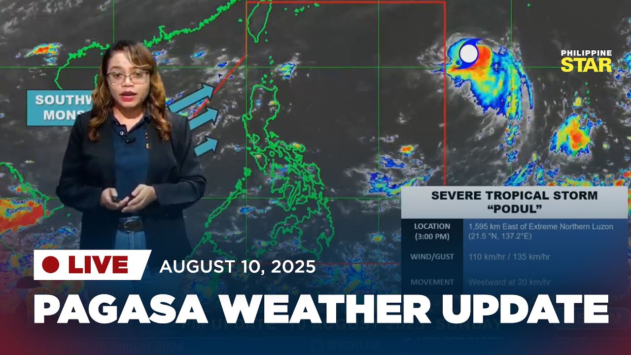 Updated August LIVESTREAM: PAGASA Weather Update (August 10, 2025, 5PM) - YouTube