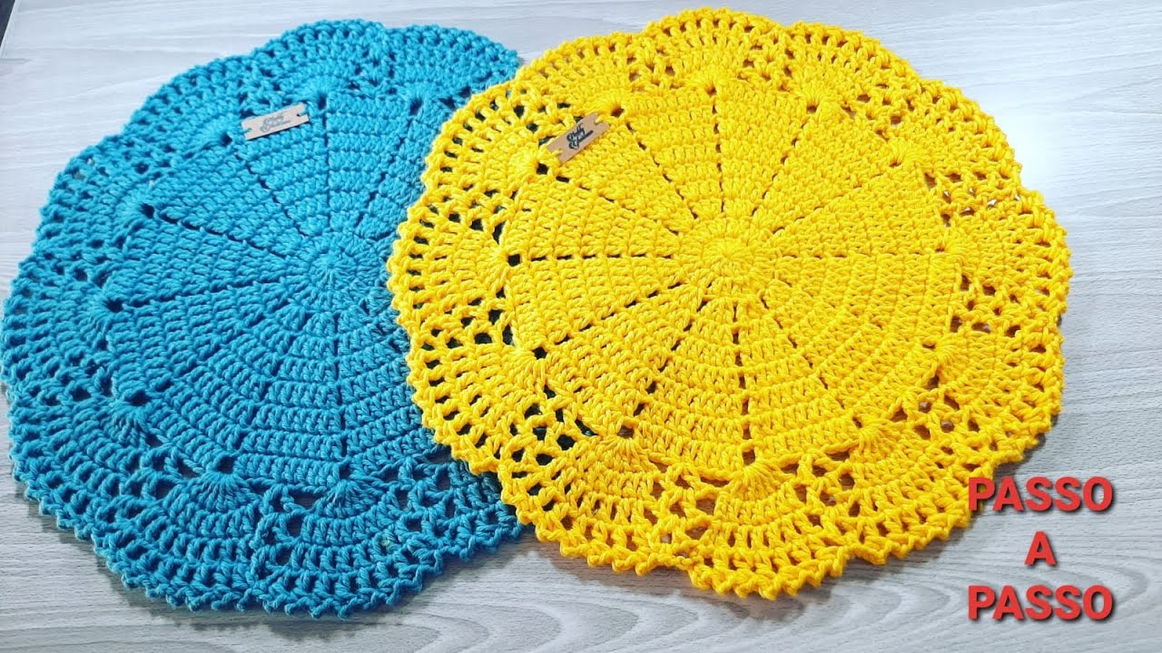 Sousplat de Crochê SUZI Passo a Passo por Neddy Ghusmam